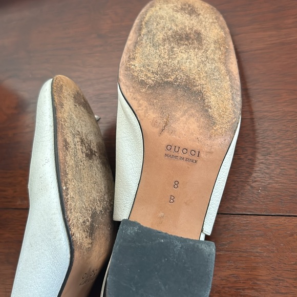 Vintage Gucci 8B white leather black heel shoe - Picture 6 of 6